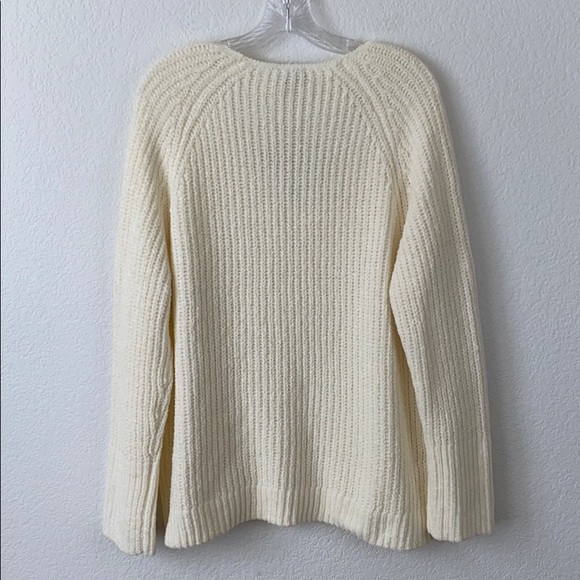 SOLD NWT LUCKY BRAND Chenille Sweater in Cream - Picture 2 of 5